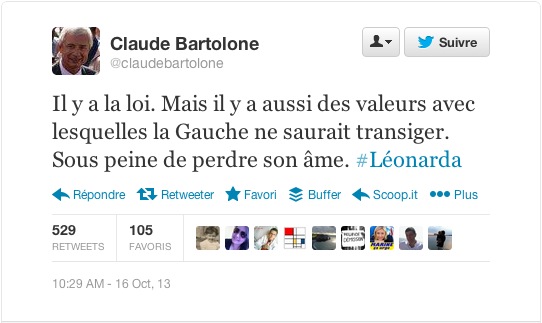 Claude Bartolone tweet